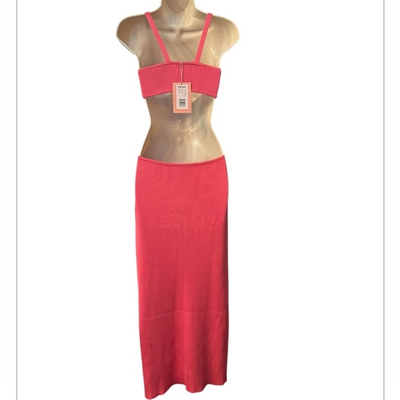 NWT cult gaia Revolve Serita Cut-Out MIDI Cocktail Bodycon Dress In Blossom Sz S - Picture 6 of 16